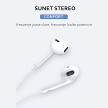 Casca Huawei Original Stereo Headset (AM116), Jack 3.5mm - White (Bulk Packing) AM116