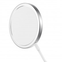Casca Hoco Wireless Charger Original Series (CW30 Pro) - Fast Charging, for iPhone and TWS Headsets, 3A, 15W - Silver CW30 Pro