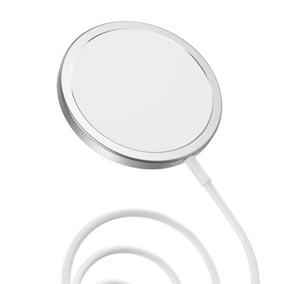 Casca Hoco Wireless Charger Original Series (CW30 Pro) - Fast Charging, for iPhone and TWS Headsets, 3A, 15W - Silver CW30 Pro