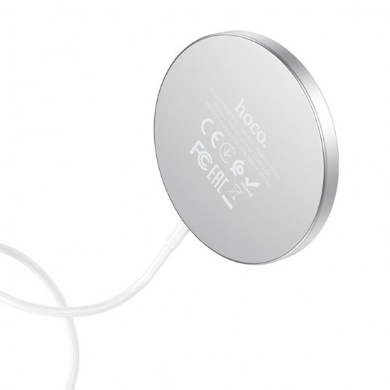 Casca Hoco Wireless Charger Original Series (CW30 Pro) - Fast Charging, for iPhone and TWS Headsets, 3A, 15W - Silver CW30 Pro