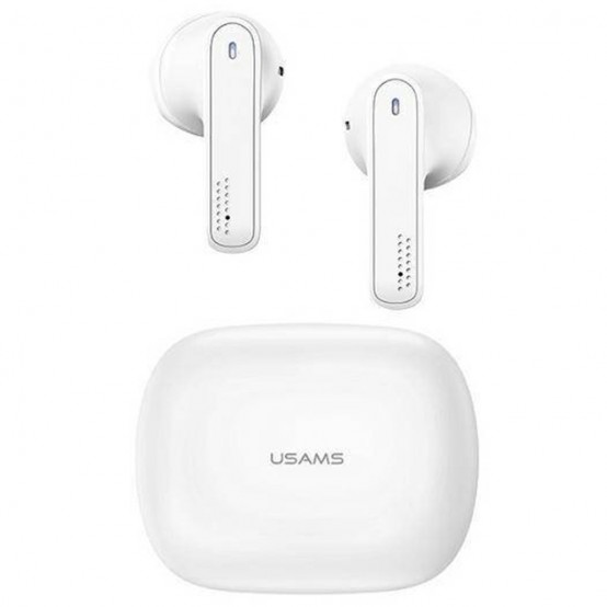 Casca USAMS Wireless Earbuds SM Series (BHUSM01) - TWS with Bluetooth 5.0 - White BHUSM01