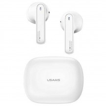 Casca USAMS Wireless Earbuds SM Series (BHUSM01) - TWS with Bluetooth 5.0 - White BHUSM01