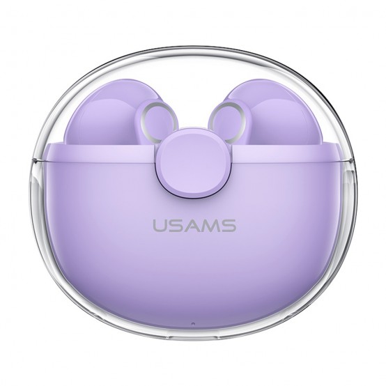 Casca USAMS Wireless Earbuds BU12 Series (BHUBU02) - TWS, Bluetooth 5.1, Dual-Channel Stereo - Purple BHUBU02
