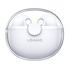 Casca USAMS Wireless Earbuds BU12 Series (BHUBU01) - TWS, Bluetooth 5.1, Dual-Channel Stereo - White BHUBU01