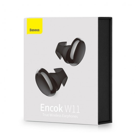 Casca Baseus Wireless Earbuds Encok W11 (NGTW060001) - TWS, IPX8, Bluetooth 5.0 - Black NGTW060001