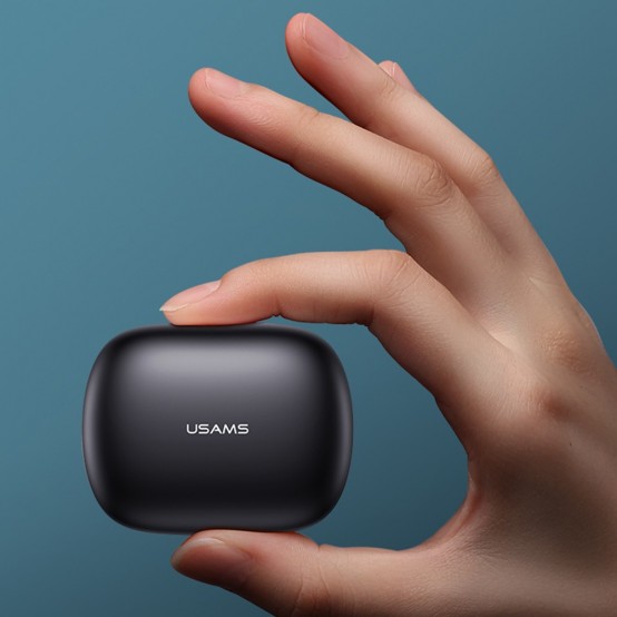 Casca USAMS Wireless Earbuds SM Series (BHUSM02) - TWS with Bluetooth 5.0 - Black BHUSM02