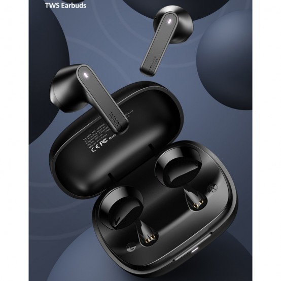 Casca USAMS Wireless Earbuds SM Series (BHUSM02) - TWS with Bluetooth 5.0 - Black BHUSM02