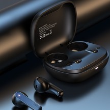 Casca USAMS Wireless Earbuds SM Series (BHUSM02) - TWS with Bluetooth 5.0 - Black BHUSM02