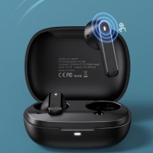 Casca USAMS Wireless Earbuds SM Series (BHUSM02) - TWS with Bluetooth 5.0 - Black BHUSM02
