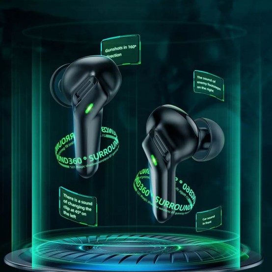 Casca Hoco Wireless Earbuds Magic Shadow (S21) - for Gaming, TWS, Bluetooth 5.0, Low-Latency - Black S21