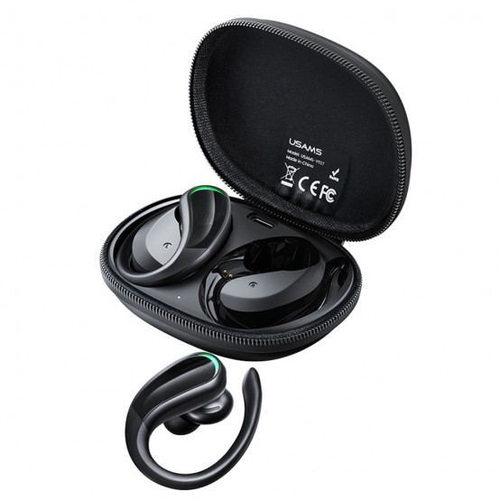 Casca USAMS Wireless Earbuds YT Series (YT07) - Sports TWS with Bluetooth 5.0 - Black YT07