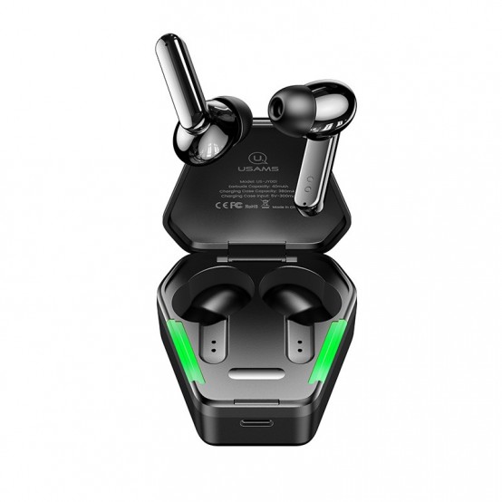 Casca USAMS Wireless Earbuds JY Series (BHUJY01) - for Gaming, TWS, Bluetooth 5.0 - Black BHUJY01