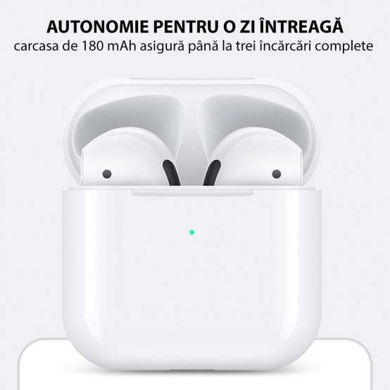 Casca USAMS Wireless Earbuds YY Series (BHUYY01) - TWS with Bluetooth 5.0 - White BHUYY01
