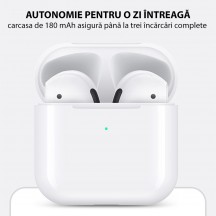 Casca USAMS Wireless Earbuds YY Series (BHUYY01) - TWS with Bluetooth 5.0 - White BHUYY01