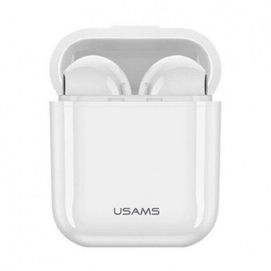 Casca USAMS Wireless Earbuds YA Series (BHUYA01) - TWS with Bluetooth 5.0 - White BHUYA01