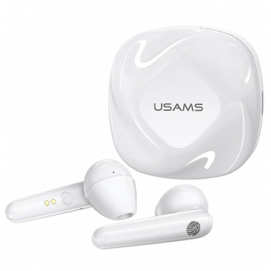 Casca USAMS Wireless Earbuds SD Series (BHUSD01) - TWS with Bluetooth 5.0 - White BHUSD01