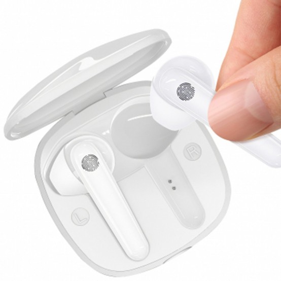 Casca USAMS Wireless Earbuds SD Series (BHUSD01) - TWS with Bluetooth 5.0 - White BHUSD01