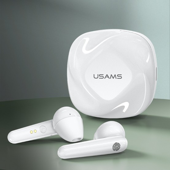 Casca USAMS Wireless Earbuds SD Series (BHUSD01) - TWS with Bluetooth 5.0 - White BHUSD01