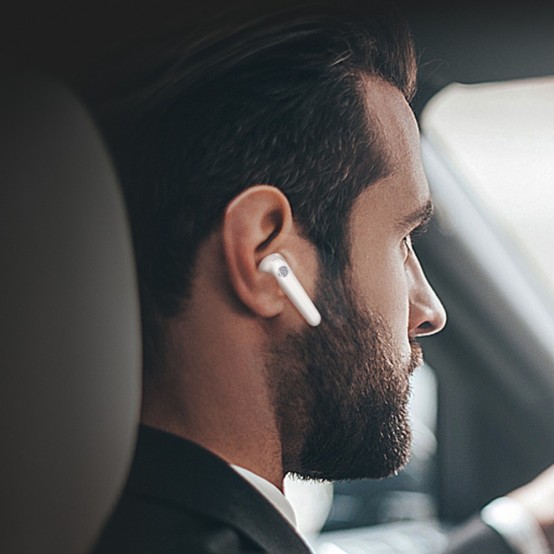 Casca USAMS Wireless Earbuds SD Series (BHUSD01) - TWS with Bluetooth 5.0 - White BHUSD01