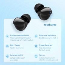 Casca Hoco Wireless Earbuds Amusement (EW17) - TWS with Bluetooth 5.3 - Black EW17