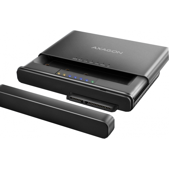 Adaptor Axagon CloneMaster 2, USB-C 3.2 Gen2 la NVMe M2/2.5/3.5 inchi, functie de clonare ADSA-CC