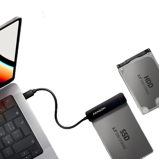 Adaptor Axagon USB 3.2 Gen 1, 2.5" HDD/SSD, USB-C, 5 Gbit/s, 0.2m, Negru ADSA-FP2C