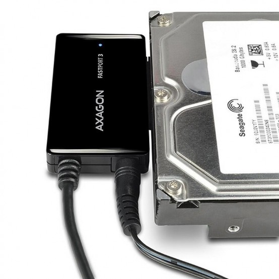 Adaptor Axagon USB3.0 la SATA 6G HDD, Adaptor FASTPort3, Include adaptor AC ADSA-FP3