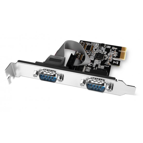 Adaptor Axagon PCI-Express (chip ASIX AX99100) 2x Serial Port + LP PCEA-S2N