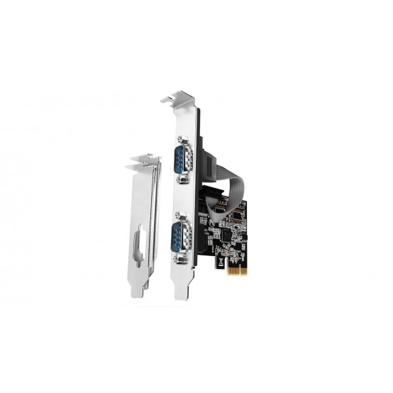 Adaptor Axagon PCI-Express (chip ASIX AX99100) 2x Serial Port + LP PCEA-S2N