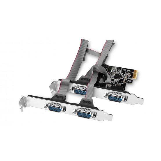 Adaptor Axagon PCI-Express( chip ASIX AX99100) la 4x Serial Port + LP PCEA-S4N