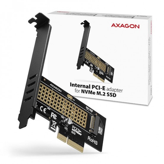 Adaptor Axagon PCI-E 3.0 4x - M.2 SSD NVMe, suport SSD pana la 80 mm PCEM2-N