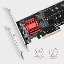 Adaptor Axagon PCIE 3.0 8X,  2X NVME M.2 PCEM2-ND