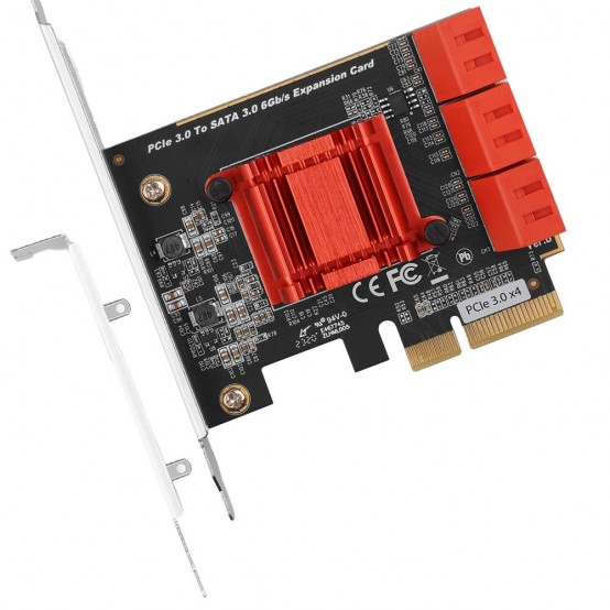 Adaptor Axagon PCI-Express(pci-e) adaptor la 6 x Sata III, LP PCES-SA6
