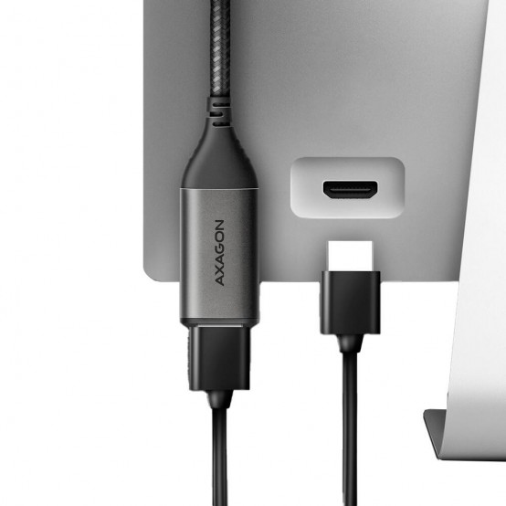 Adaptor Axagon Adaptor USB-C la HDMI 2.0a, 4K/60Hz, 25 cm RVC-HI2M