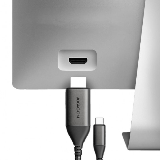 Adaptor Axagon USB-C la HDMI 2.0a, 4K/60Hz, 180 cm RVC-HI2MC