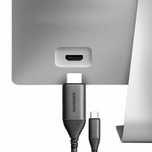 Adaptor Axagon USB-C la HDMI 2.0a, 4K/60Hz, 180 cm RVC-HI2MC