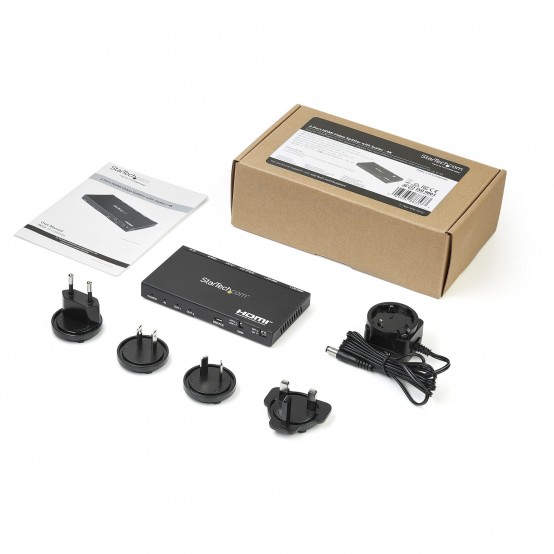 Multiplicator StarTech.com 2-Port HDMI Splitter (1x2) 4K w/ Scaler ST122HD20S