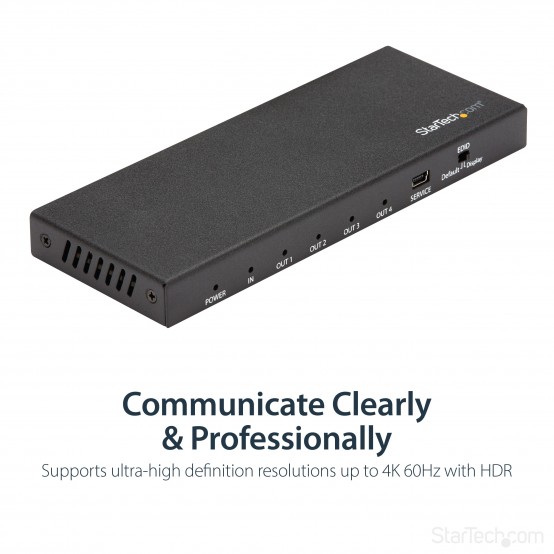 Multiplicator StarTech.com 4-Port HDMI Splitter - 4K 60Hz ST124HD202