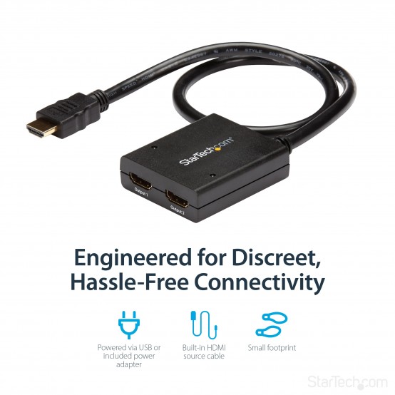 Multiplicator StarTech.com 4K HDMI 2-Port Video Splitter - 4K 30Hz ST122HD4KU