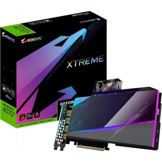Placa video GigaByte AORUS GeForce RTX 4070 Ti 12GB XTREME WATERFORCE WB GA-N407TAORUSX WB-12GD