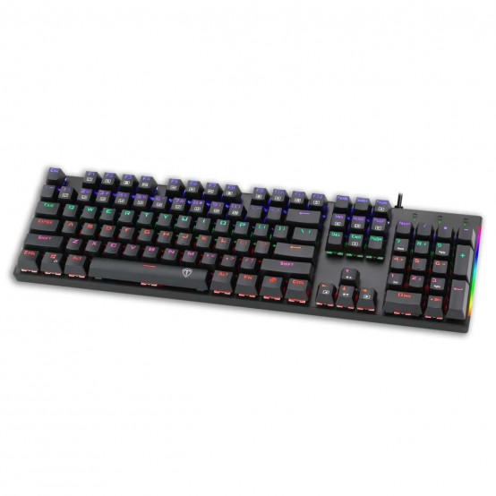 Tastatura T-Dagger Naxos iluminare rainbow neagra T-TGK310-BL