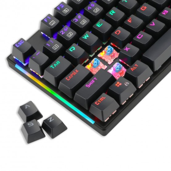 Tastatura T-Dagger Naxos iluminare rainbow neagra T-TGK310-BL