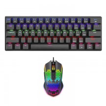 Tastatura T-Dagger Main Force negru iluminare Rainbow T-TGS008