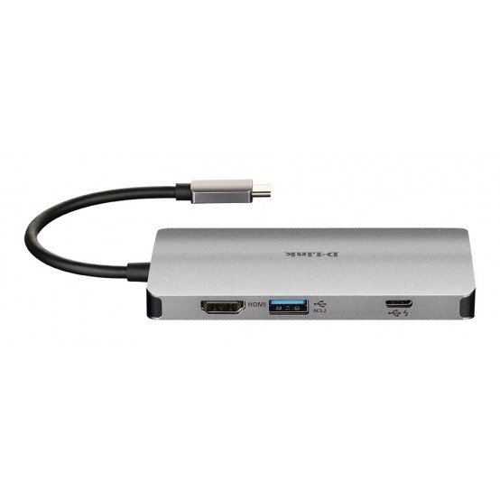 Docking Station D-Link 8-in-1 USB-C Hub with HDMI/Ethernet/Card Reader/Power Delivery DUB-M810