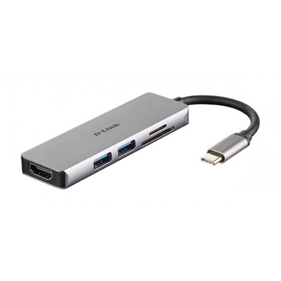 Docking Station D-Link 5-in-1 USB-C Hub with HDMI and SD/microSD Card Reader DUB-M530