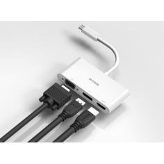 Adaptor D-Link 3-in-1 USB-C to HDMI/VGA/DisplayPort Adapter DUB-V310 2