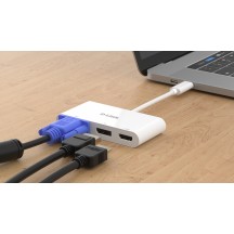 Adaptor D-Link 3-in-1 USB-C to HDMI/VGA/DisplayPort Adapter DUB-V310