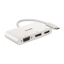 Adaptor D-Link 3-in-1 USB-C to HDMI/VGA/DisplayPort Adapter DUB-V310