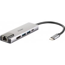 Docking Station D-Link 5-in-1 USB-C Hub with HDMI/Ethernet and Power Delivery DUB-M520