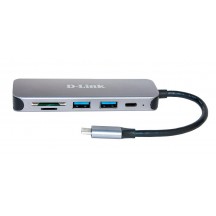 Docking Station D-Link 5-in-1 USB-C Hub with Card Reader DUB-2325